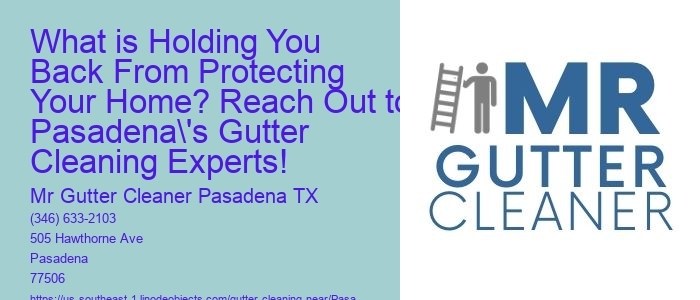 What is Holding You Back From Protecting Your Home? Reach Out to Pasadena's Gutter Cleaning Experts!